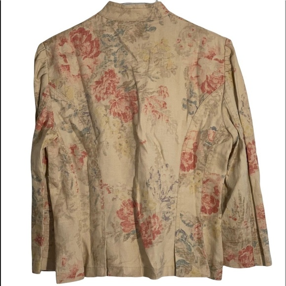 LAUREN Ralph Lauren Vintage Floral Linen Jacket - Picture 8 of 14